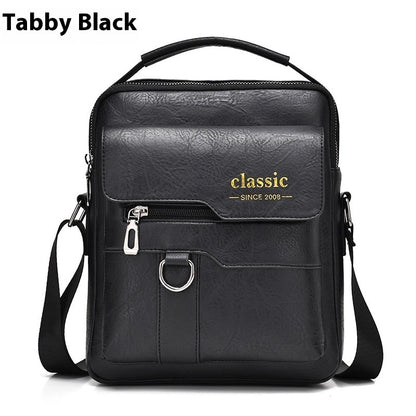 Men’s PU Leather Messenger Bag – Waterproof Shoulder Bag for Work, Travel & Daily Use