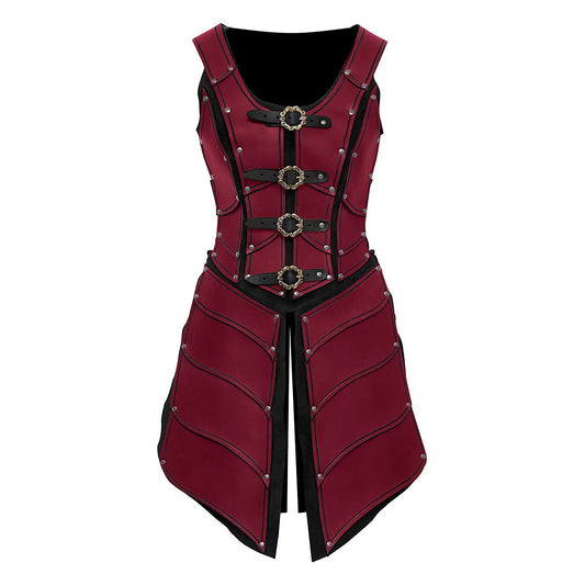 Medieval Leather Armor Elf Warrior Costume – Renaissance Cosplay Outfit for Adults