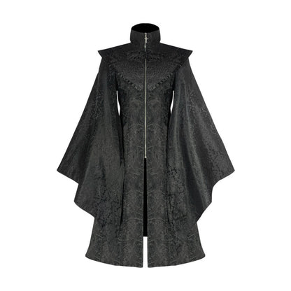 Medieval Gothic Mid-Length Coat – Unisex Cosplay & Role-Play Costume Jacket