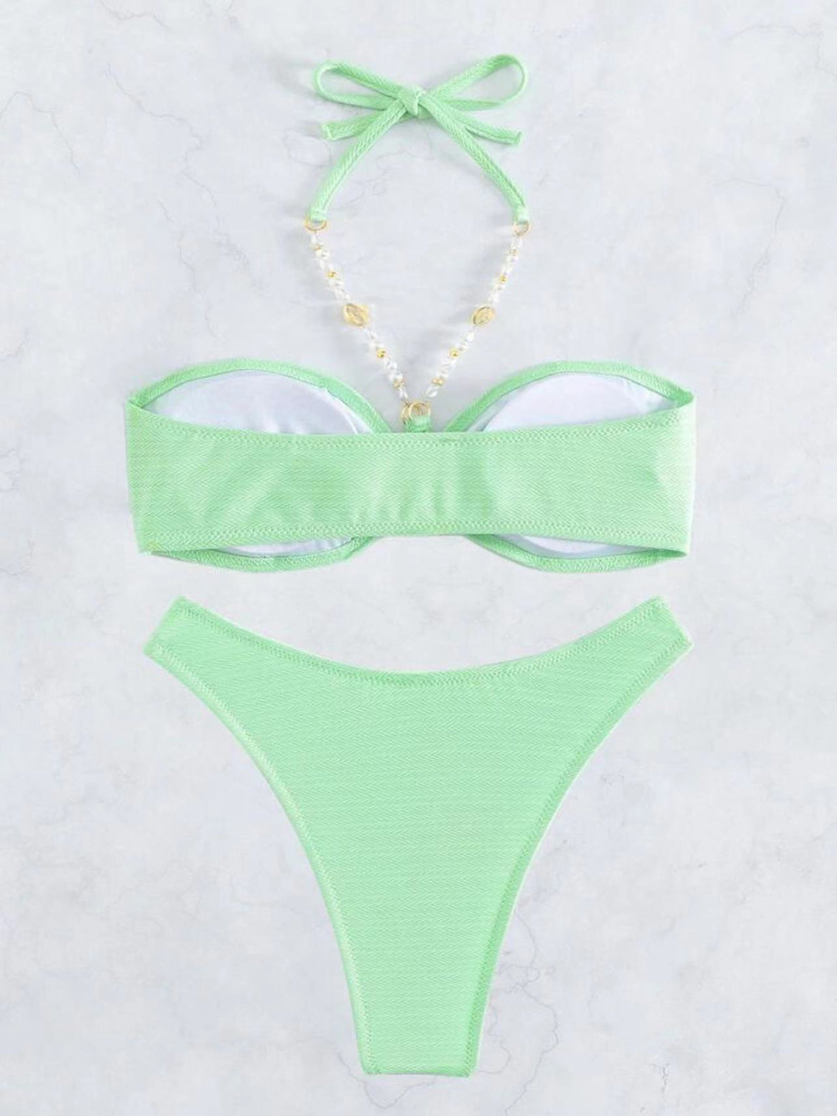 New Solid Color Halter Women's Beach Bikini