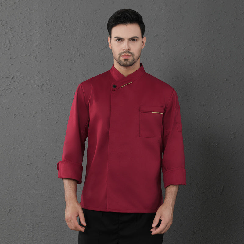 Men's & Women's Long-Sleeve Chef Coat – Restaurant & Catering Kitchen Uniform