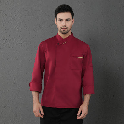 Men's & Women's Long-Sleeve Chef Coat – Restaurant & Catering Kitchen Uniform