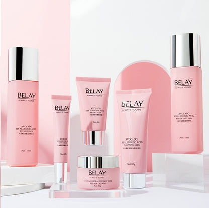 Hyaluronic Acid Skincare Set — 6 Pieces, Moisturizing